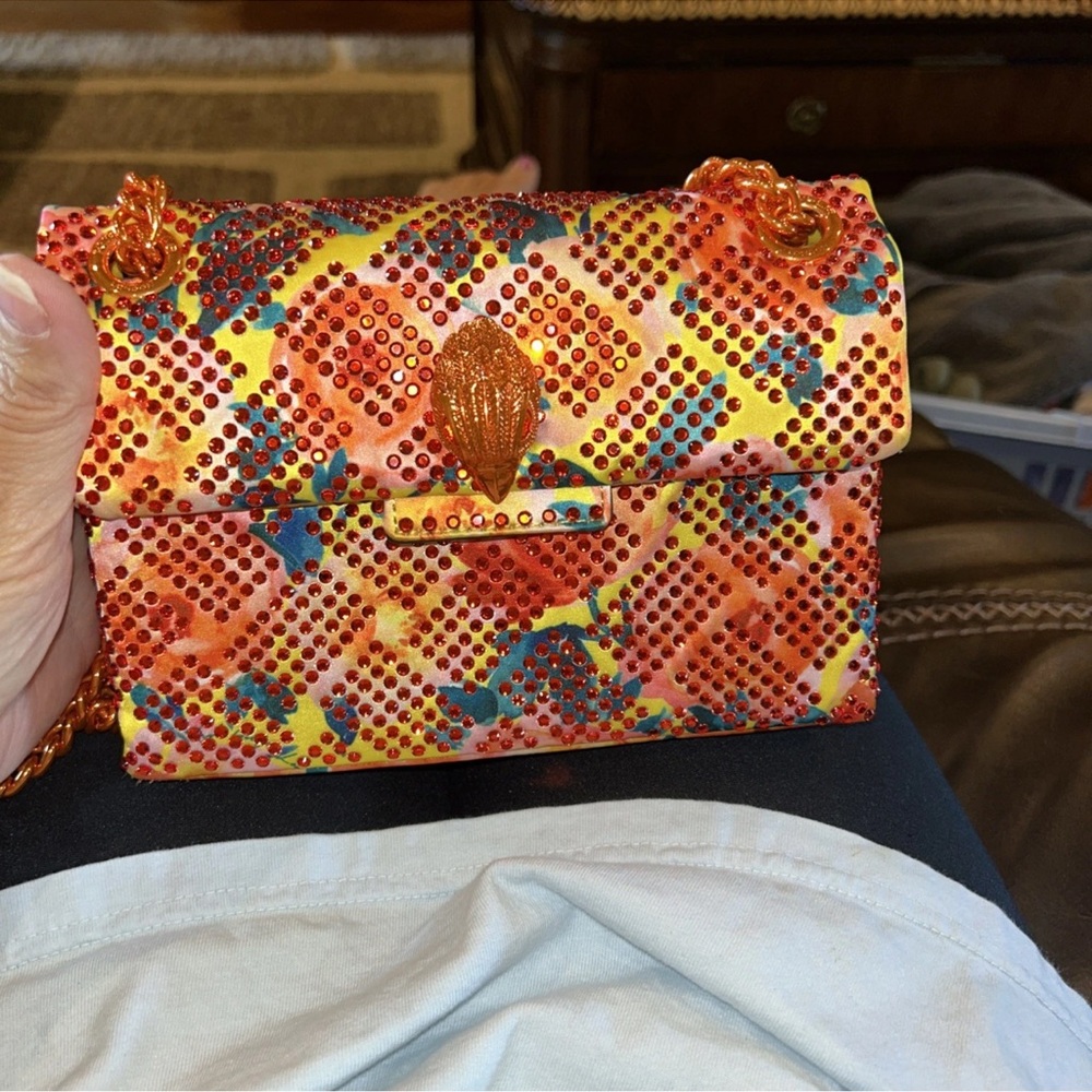 Kurt Geiger Kensington Mini Vibrant Orange and Yellow Women's Bag